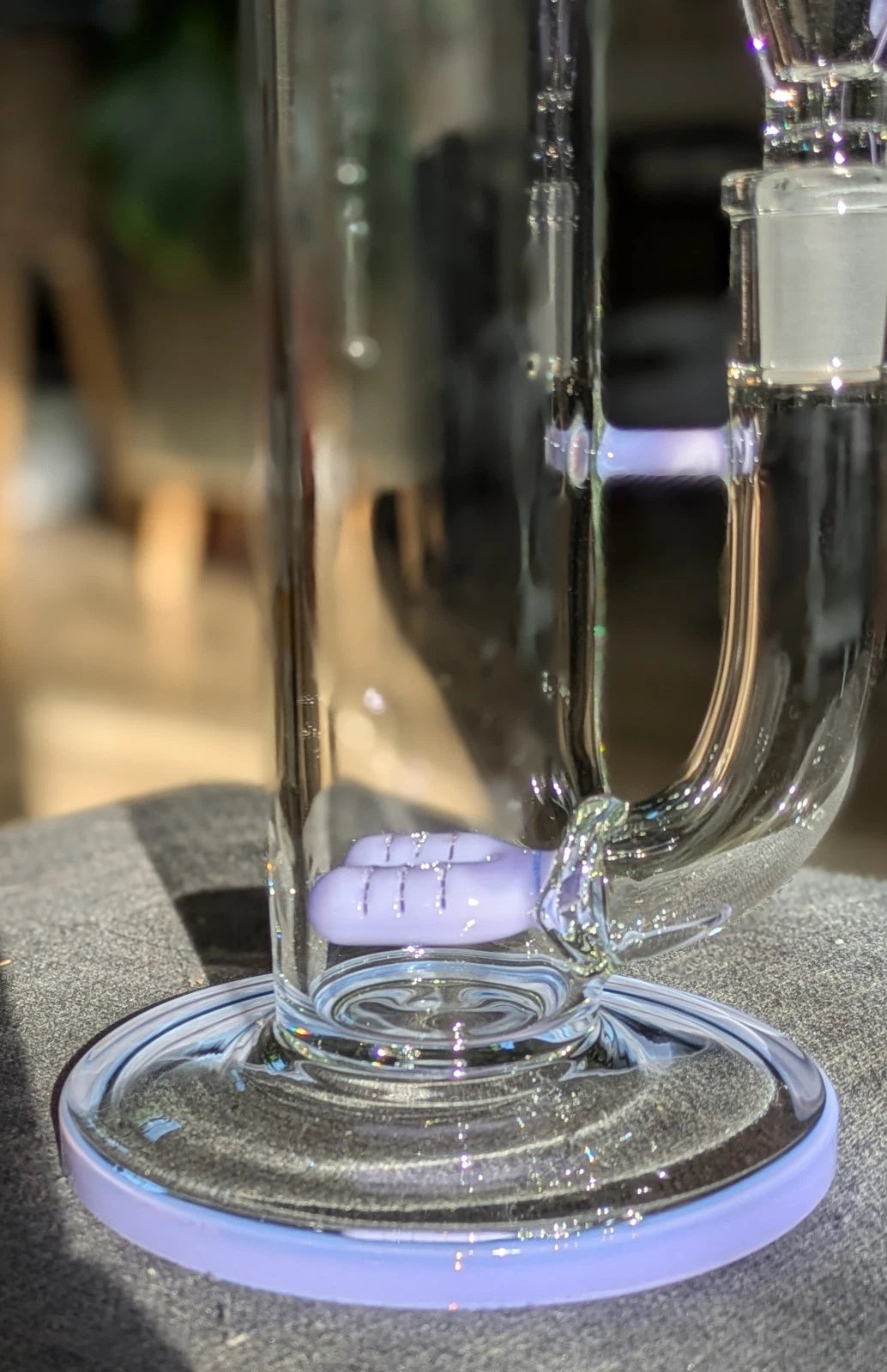17" Heavy Duty Double Gridded Inline Perc Bong - Purple