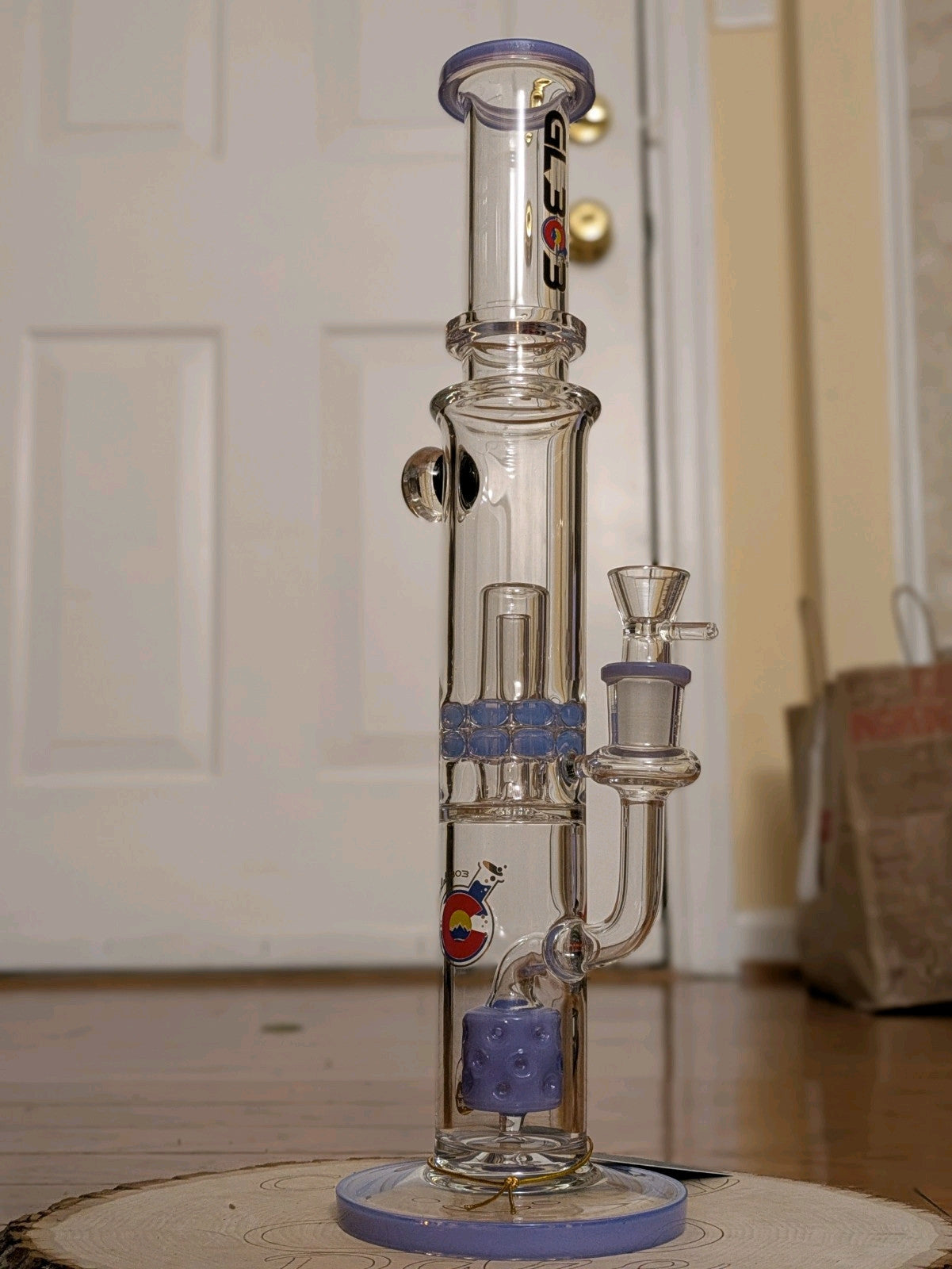 16" Fancy Heavy Duty Swiss Double Honeycomb Perc Bong