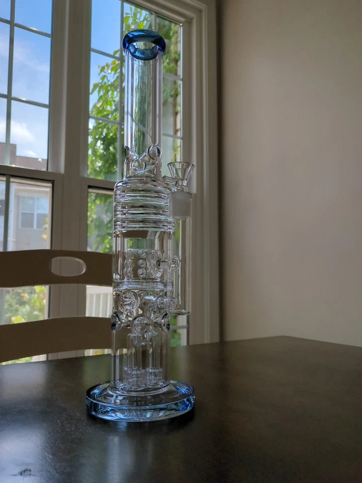ULTRA HEAVY DUTY 16.5" Stereo Matrix Fab Egg Swiss Honeycomb Bong