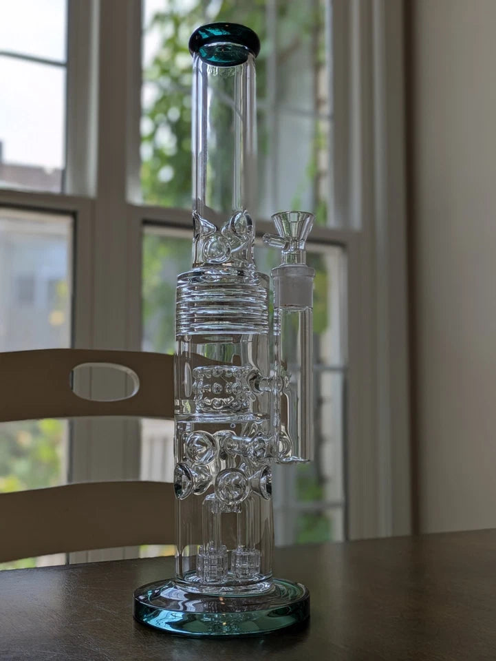 ULTRA HEAVY DUTY 16.5" Stereo Matrix Fab Egg Swiss Honeycomb Bong