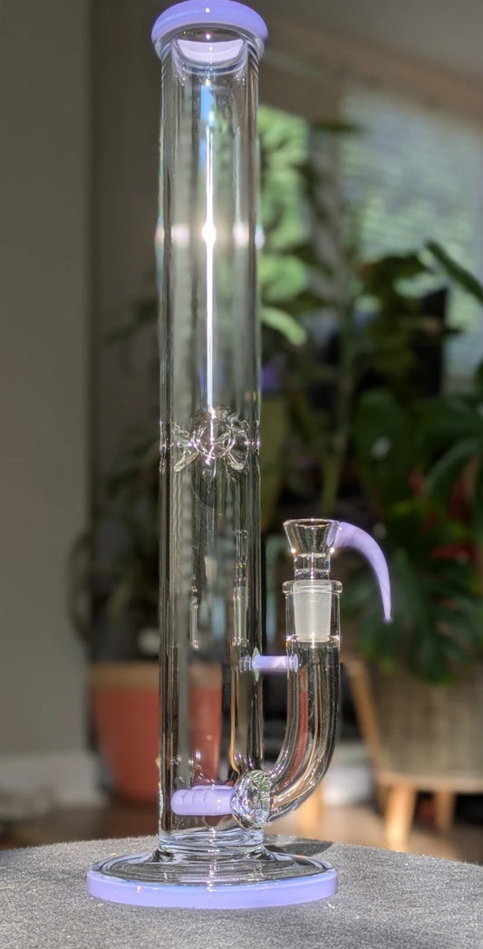 17" Heavy Duty Double Gridded Inline Perc Bong - Purple
