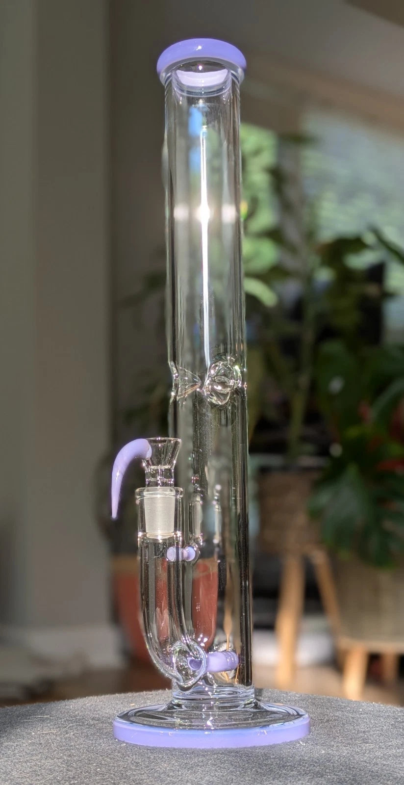 17" Heavy Duty Double Gridded Inline Perc Bong - Purple