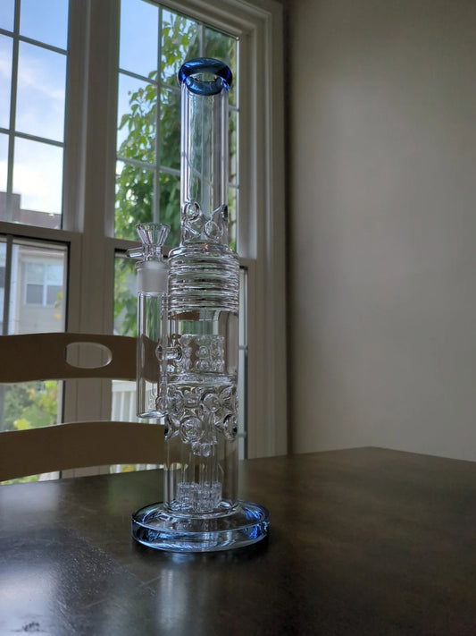 ULTRA HEAVY DUTY 16.5" Stereo Matrix Fab Egg Swiss Honeycomb Bong