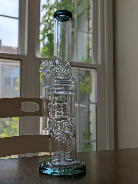 ULTRA HEAVY DUTY 16.5" Stereo Matrix Fab Egg Swiss Honeycomb Bong